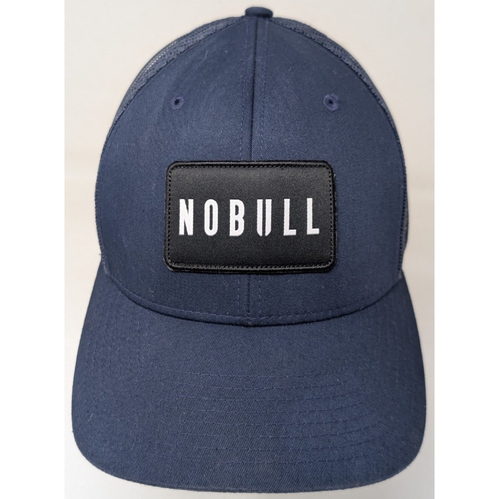 NOBULL Trucker Hat Baseball Cap Navy Blue Mesh Back Snapback Patch Logo Gym